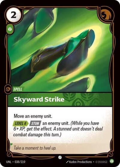 Skyward Strike Foil UNL #038/219 (Near Mint Common) Riftbound: League of Legends Trading Card Game: Unleashed