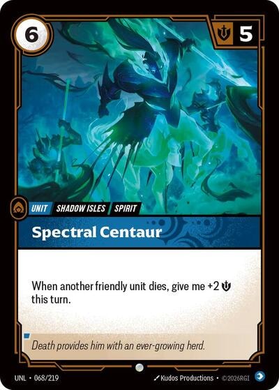 Spectral Centaur Foil UNL #068/219 (Near Mint Common) Riftbound: League of Legends Trading Card Game: Unleashed