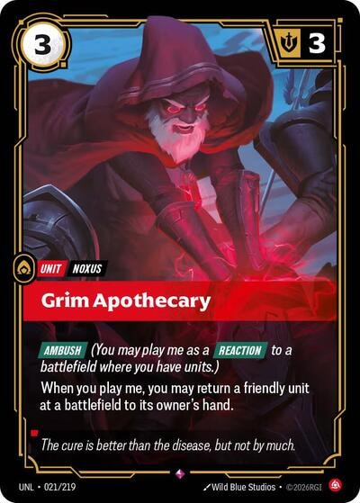 Grim Apothecary Foil UNL #021/219 (Near Mint Rare) Riftbound: League of Legends Trading Card Game: Unleashed