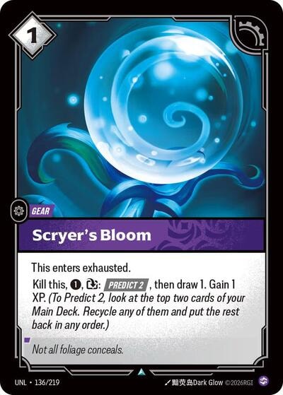 Scryer's Bloom Unleashed UNL #136/219 (Uncommon) Riftbound: League of Legends Trading Card Game: