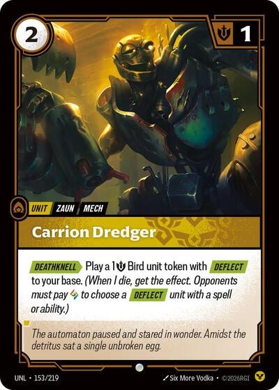 Carrion Dredger Foil UNL #153/219 (Near Mint Common) Riftbound: League of Legends Trading Card Game: Unleashed