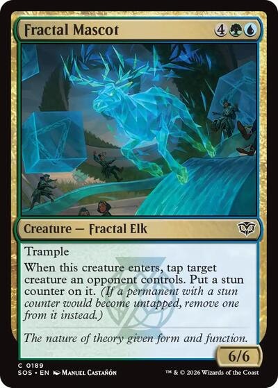 Fractal Mascot Foil SOS #189 (Near Mint Common) Magic: The Gathering: Secrets of Strixhaven