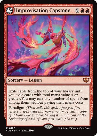 Improvisation Capstone SOS #120 (Near Mint Mythic Rare) Magic: The Gathering: Secrets of Strixhaven