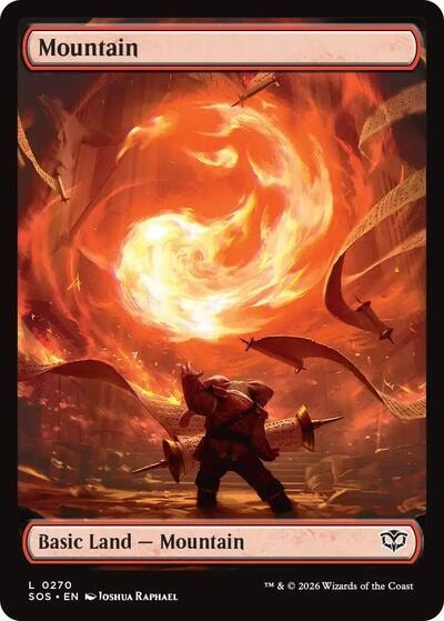 Mountain 0270 SOS #270 (Near Mint Land) Magic: The Gathering: Secrets of Strixhaven