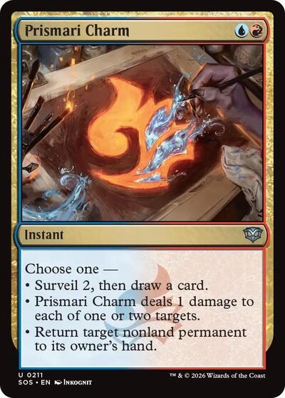Prismari Charm SOS #211 (Near Mint Uncommon) Magic: The Gathering: Secrets of Strixhaven