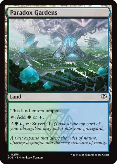 Paradox Gardens SOS #258 (Near Mint Land) Magic: The Gathering: Secrets of Strixhaven