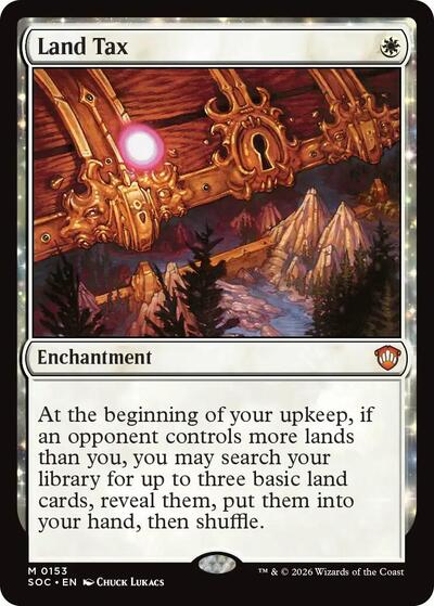 Land Tax SOC #153 (Near Mint Mythic Rare) Magic: The Gathering: Commander: Secrets of Strixhaven
