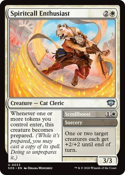 Spiritcall Enthusiast SOS #33 (Near Mint Uncommon) Magic: The Gathering: Secrets of Strixhaven