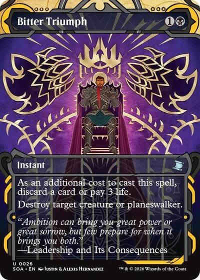 Bitter Triumph SOA #26 (Near Mint Uncommon) Magic: The Gathering: Secrets of Strixhaven: Mystical Archive