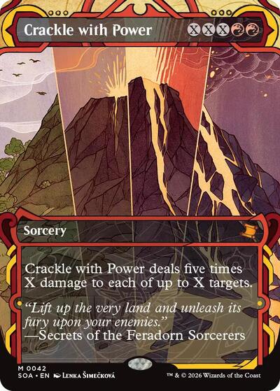 Crackle with Power Foil SOA #42 (Near Mint Mythic Rare) Magic: The Gathering: Secrets of Strixhaven: Mystical Archive