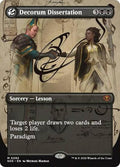Decorum Dissertation Borderless Foil SOS #292 (Near Mint Mythic Rare) Magic: The Gathering: Secrets of Strixhaven