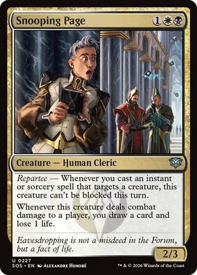 Snooping Page SOS #227 (Near Mint Uncommon) Magic: The Gathering: Secrets of Strixhaven