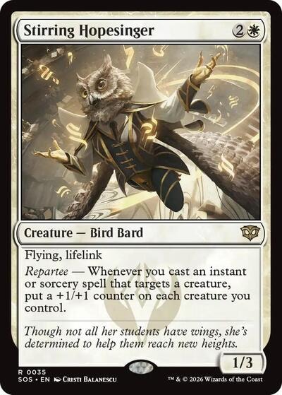 Stirring Hopesinger SOS #35 (Near Mint Rare) Magic: The Gathering: Secrets of Strixhaven