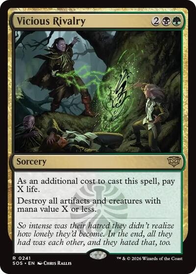 Vicious Rivalry SOS #241 (Near Mint Rare) Magic: The Gathering: Secrets of Strixhaven