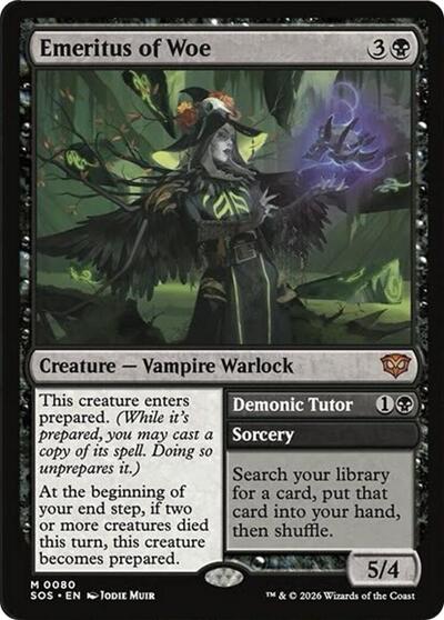 Emeritus of Woe SOS #80 (Near Mint Mythic Rare) Magic: The Gathering: Secrets of Strixhaven
