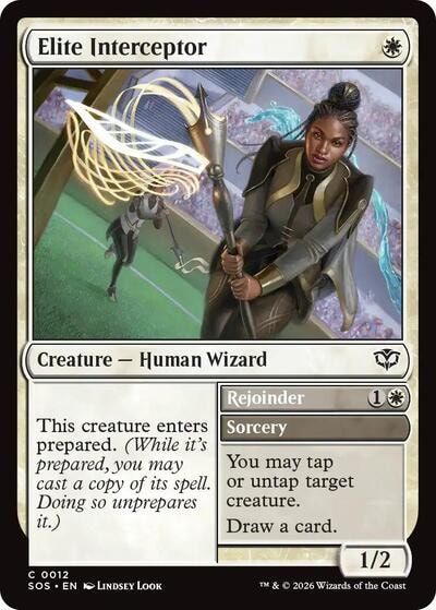 Elite Interceptor SOS #12 (Near Mint Common) Magic: The Gathering: Secrets of Strixhaven