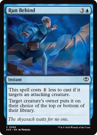 Run Behind SOS #66 (Near Mint Common) Magic: The Gathering: Secrets of Strixhaven