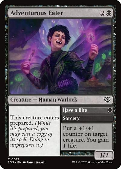 Adventurous Eater SOS #72 (Near Mint Common) Magic: The Gathering: Secrets of Strixhaven