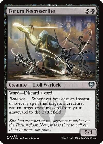 Forum Necroscribe SOS #84 (Near Mint Uncommon) Magic: The Gathering: Secrets of Strixhaven