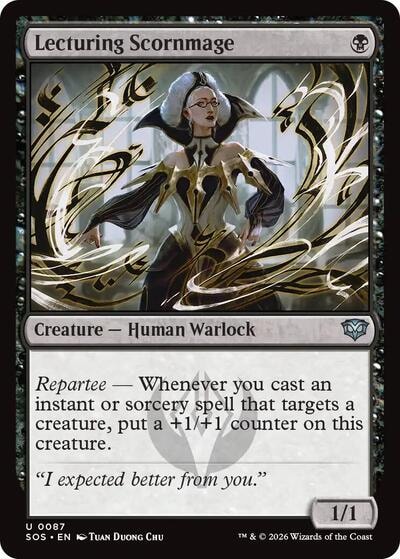 Lecturing Scornmage SOS #87 (Near Mint Uncommon) Magic: The Gathering: Secrets of Strixhaven