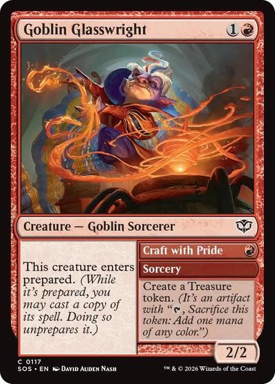 Goblin Glasswright SOS #117 (Near Mint Common) Magic: The Gathering: Secrets of Strixhaven