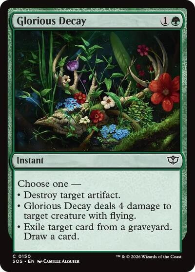 Glorious Decay SOS #150 (Near Mint Common) Magic: The Gathering: Secrets of Strixhaven