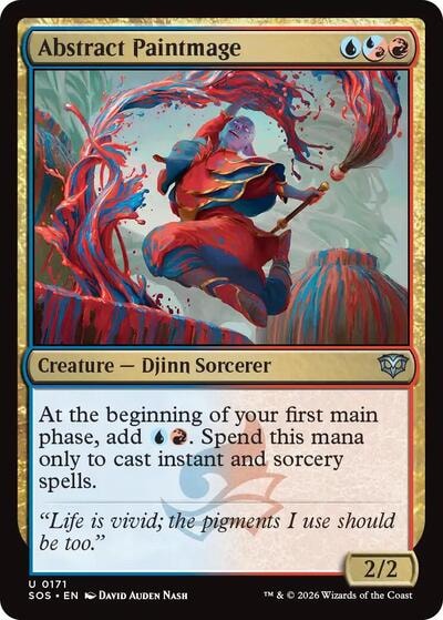 Abstract Paintmage SOS #171 (Near Mint Uncommon) Magic: The Gathering: Secrets of Strixhaven