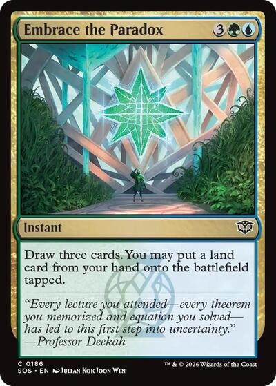 Embrace the Paradox SOS #186 (Near Mint Common) Magic: The Gathering: Secrets of Strixhaven