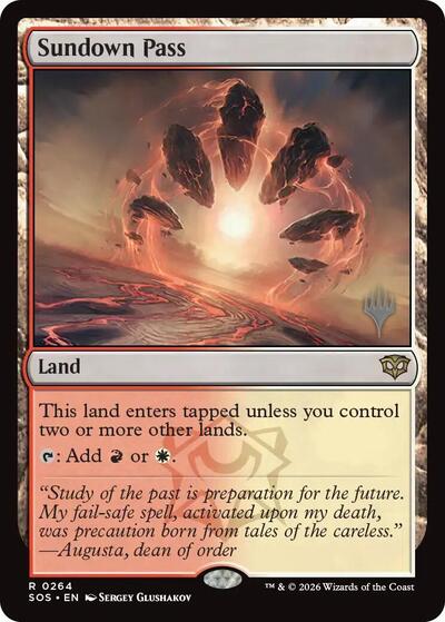 Sundown Pass PPSOS #264 (Near Mint Rare) Magic: The Gathering: Promo Pack: Secrets of Strixhaven