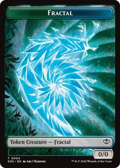 Fractal 0004 Inkling 006 Double Sided Token SOS #4 // 6 (Near Mint T) Magic: The Gathering: Secrets of Strixhaven