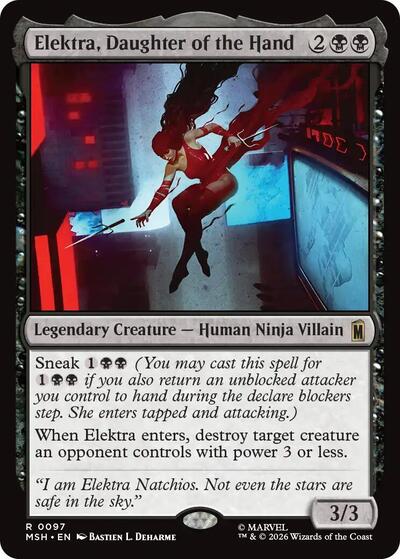 Elektra Daughter of the Hand MSH #97 (Near Mint Rare) Magic: The Gathering: Marvel Super Heroes