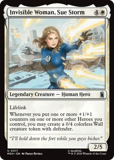 Invisible Woman, Sue Storm MSH #17 (Near Mint Uncommon) Magic: The Gathering: Marvel Super Heroes