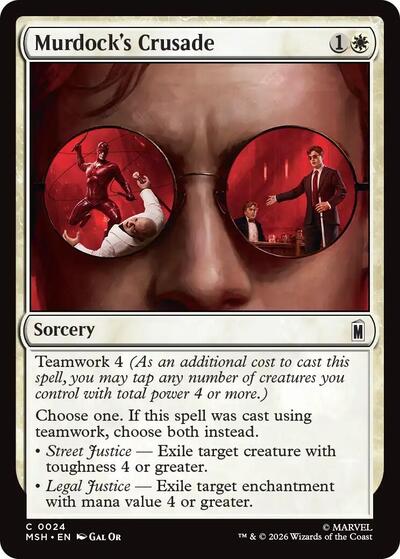 Murdock's Crusade Marvel Super Heroes MSH #24 (Common) Magic: The Gathering: