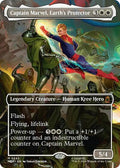 Captain Marvel Earths Protector Borderless 0342 MSH #342 (Near Mint Mythic Rare) Magic: The Gathering: Marvel Super Heroes