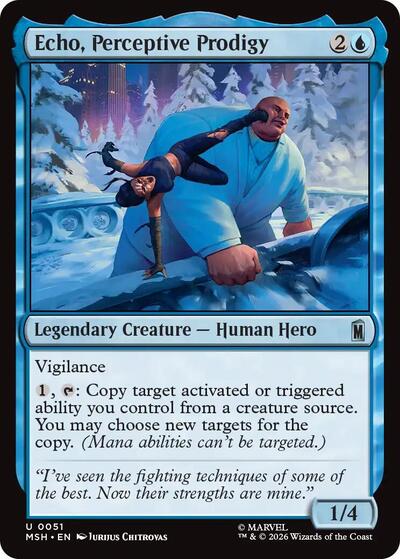 Echo, Perceptive Prodigy MSH #51 (Near Mint Uncommon) Magic: The Gathering: Marvel Super Heroes