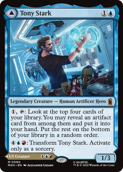 Tony Stark MSH #80 (Near Mint Mythic Rare) Magic: The Gathering: Marvel Super Heroes