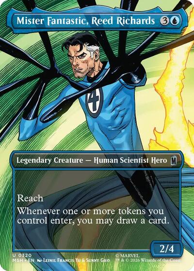 Mister Fantastic Reed Richards Borderless MSH #320 (Near Mint Uncommon) Magic: The Gathering: Marvel Super Heroes