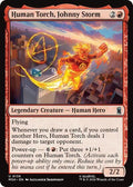 Human Torch, Johnny Storm Foil MSH #136 (Near Mint Uncommon) Magic: The Gathering: Marvel Super Heroes