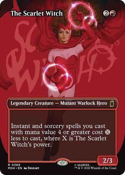 The Scarlet Witch Borderless MSH #368 (Near Mint Rare) Magic: The Gathering: Marvel Super Heroes
