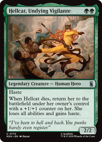 Hellcat, Undying Vigilante MSH #170 (Near Mint Uncommon) Magic: The Gathering: Marvel Super Heroes