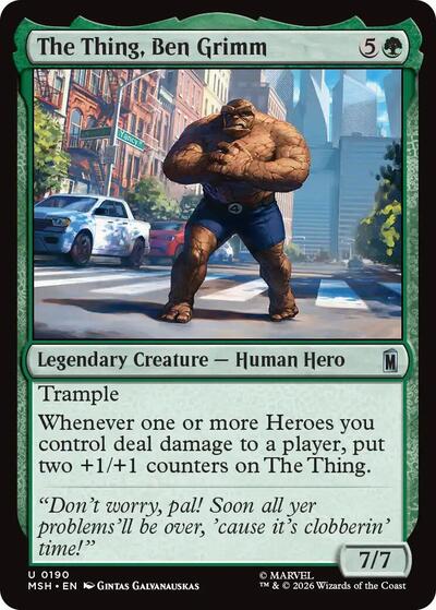 The Thing, Ben Grimm MSH #190 (Near Mint Uncommon) Magic: The Gathering: Marvel Super Heroes