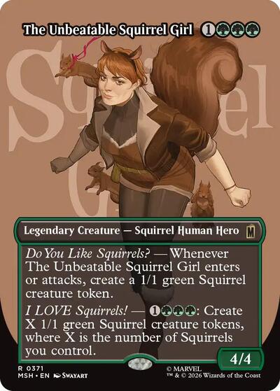 The Unbeatable Squirrel Girl Borderless MSH #371 (Near Mint Rare) Magic: The Gathering: Marvel Super Heroes