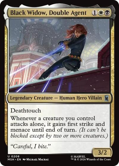 Black Widow, Double Agent MSH #208 (Near Mint Uncommon) Magic: The Gathering: Marvel Super Heroes