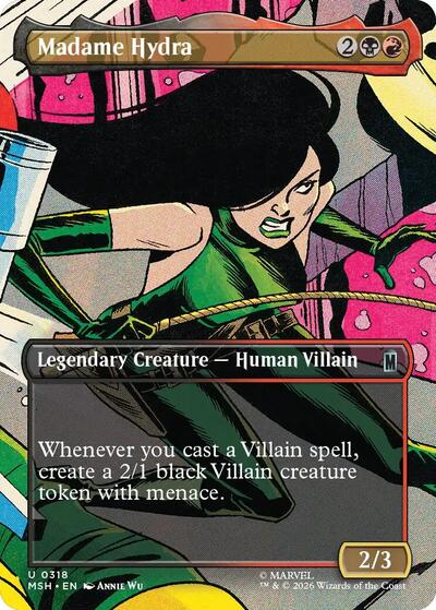 Madame Hydra Borderless Foil MSH #318 (Near Mint Uncommon) Magic: The Gathering: Marvel Super Heroes
