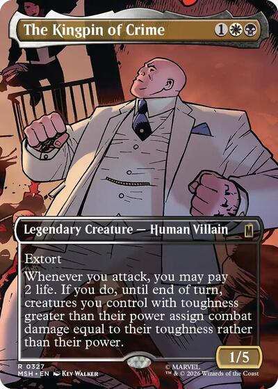 The Kingpin of Crime Borderless 0327 Foil MSH #327 (Near Mint Rare) Magic: The Gathering: Marvel Super Heroes