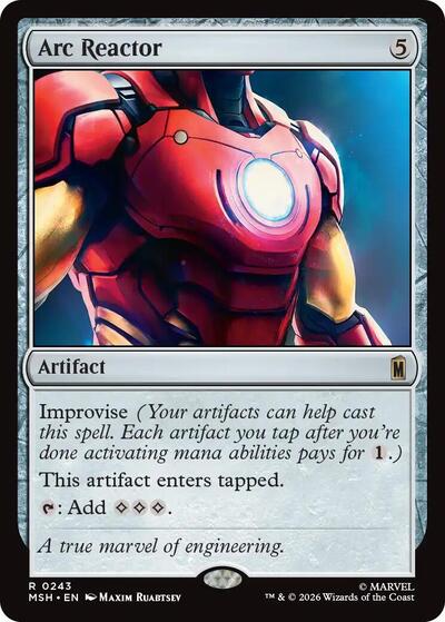 Arc Reactor Foil MSH #243 (Near Mint Rare) Magic: The Gathering: Marvel Super Heroes