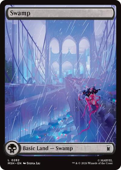Swamp (0282) Marvel Super Heroes MSH #282 (Land) Magic: The Gathering: