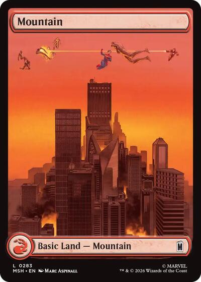 Mountain (0283) MSH #283 (Near Mint Land) Magic: The Gathering: Marvel Super Heroes