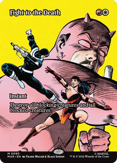 Fight to the Death Borderless MAR #90 (Near Mint Mythic Rare) Magic: The Gathering: Marvel Universe Eternal-Legal