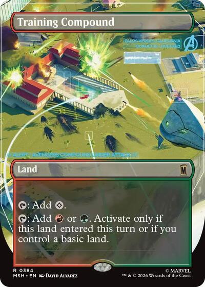 Training Compound Borderless Foil MSH #384 (Near Mint Rare) Magic: The Gathering: Marvel Super Heroes